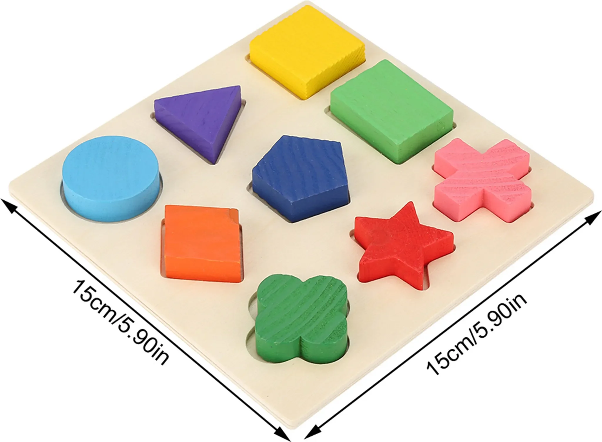 Holz Geometrie Puzzle – Formen stapeln & lernen